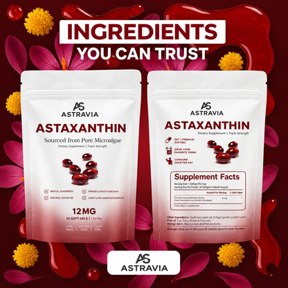 Astravia Astaxanthin 12 mg Softgels – Reduced Ringing, Better Sleep & Total Inner-Ear Cell Defence