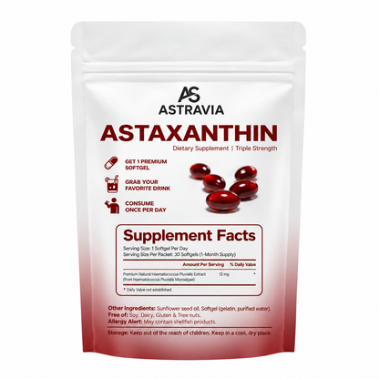 Astravia Astaxanthin 12 mg Softgels – Reduced Ringing, Better Sleep & Total Inner-Ear Cell Defence